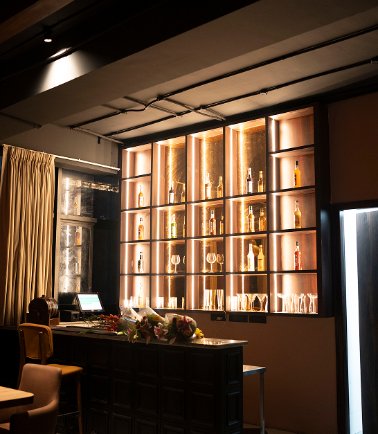 Guests enjoying cocktails