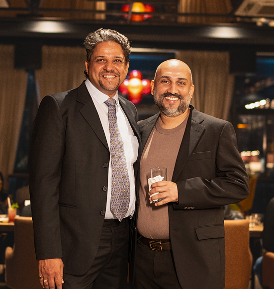 Guests enjoying vibrant lounge